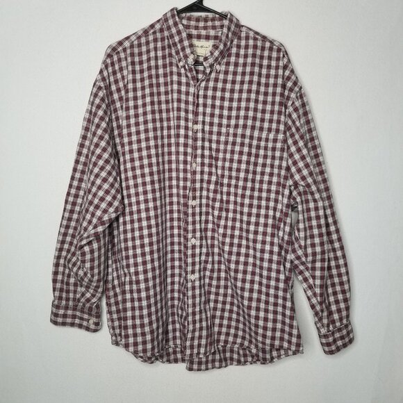 Eddie Bauer Men's Size XL Long Sleeve Button Up Shirt Checkered - Picture 1 of 6